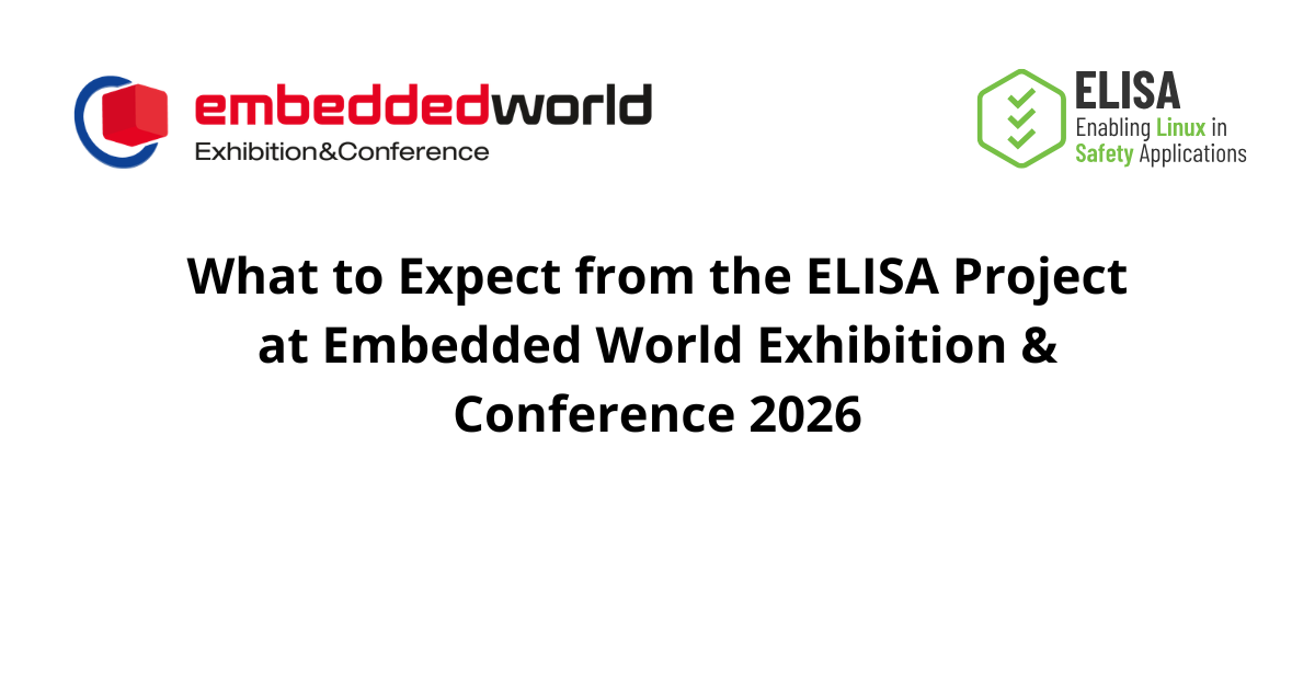 What to Expect from the ELISA Project at Embedded World Exhibition & Conference 2026
