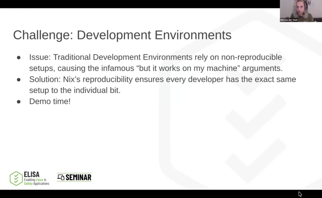 Session Clip - ELISA Seminar – AvioNix: Infrastructure as Code for Linux in Avionics
